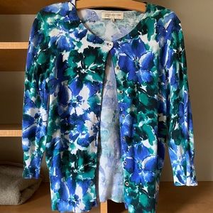 Jones New York Flowered Cardigan